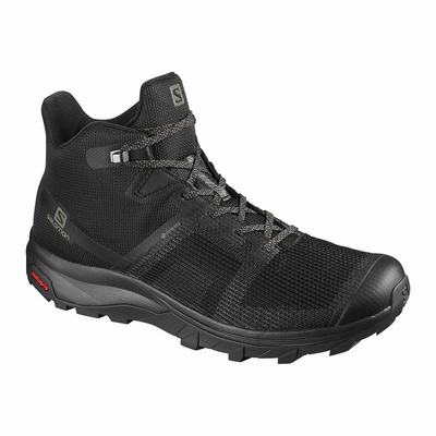 Salomon OUTLINE PRISM MID GORE-TEX - Miesten Vaelluskengät - Mustat